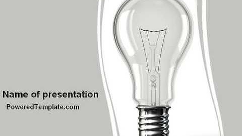 Lamp In Gray Colors PowerPoint Template by PoweredTemplate.com