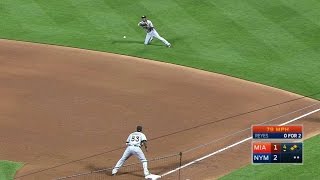 MIA@NYM: Gordon nabs Reyes with a sliding stop