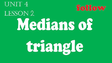 prep 2 || 1st term || unit 4 || lesson 2 || medians of triangle " follow "