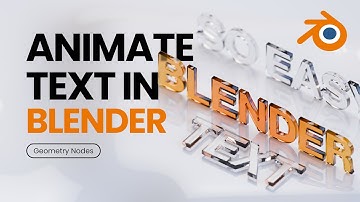How to Animate Text in blender 4.4 | geometry nodes