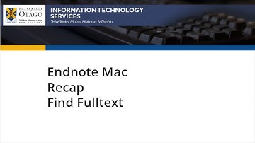 Using Endnote to search for PDFs on Macintosh