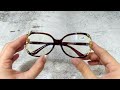 老花眼鏡 側邊鏤空山茶花水鑽抗藍光眼鏡 NYK32 product youtube thumbnail