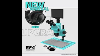 RF4 6.5X-65X Zoom Triocular Microscope With 10 Inch HD WIFI Camera Display RF6565TVD2-YS010W