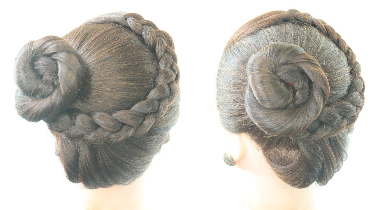 new easy and fast bun hairstyle for american girls