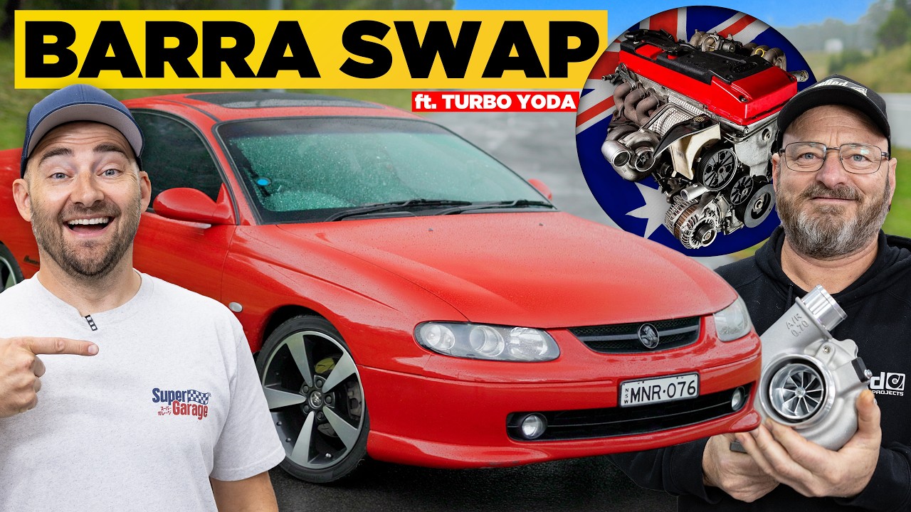 BARRA + 8HP goes into the Holden Monaro, on YouTube