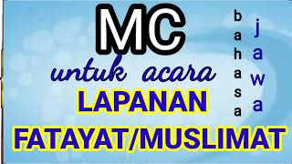 contoh MC lapanan Fatayat muslimat ... bahasa Jawa