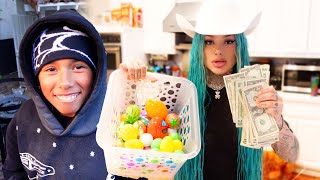 EASTER EGG HUNT with my SON for $$$ and PUNISHMENTS 🤢🥄