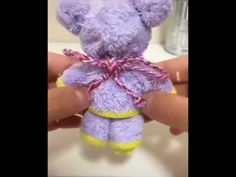Мишка из полотенца 🐻 - YouTube
