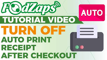 Turn OFF auto Print Receipt after Checkout【FoodZaps Tutorial Video】Tai Yong Seng_Sabah Dealer