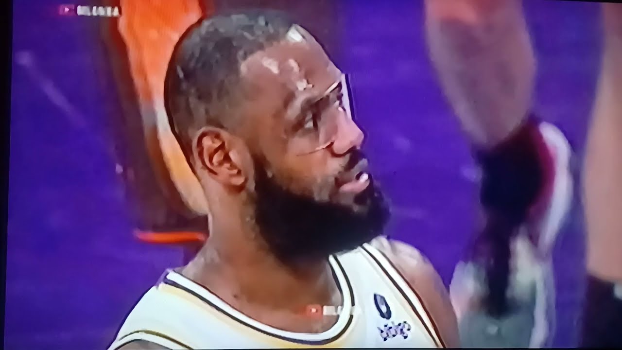 LEBRON puts on an Opponent's GOGGLES , then late hits sweet FADE AWAY ...