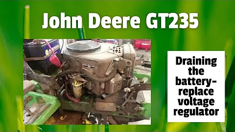 John Deere GT235 draining the battery- test and replace bad voltage regulator on Briggs Vanguard