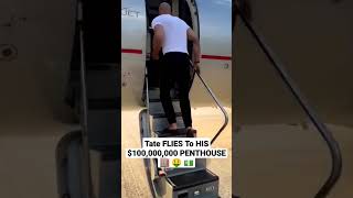 Tate FLIES To HIS $100,000,000 PENTHOUSE 🏬 🤑 💵 #shorts #trending #viral