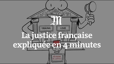 Le fonctionnement de la justice française expliqué en quatre minutes