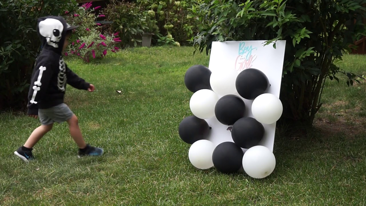 Balloon Pop Paint Gender Reveal Baby 3 YouTube