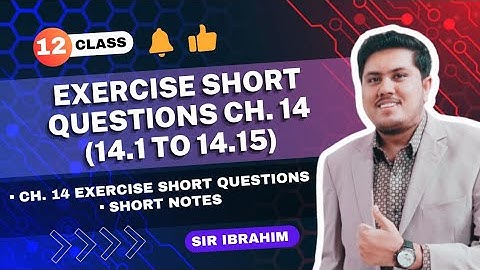 Exercise Short Questions Chapter 14 | 12th Class Physics