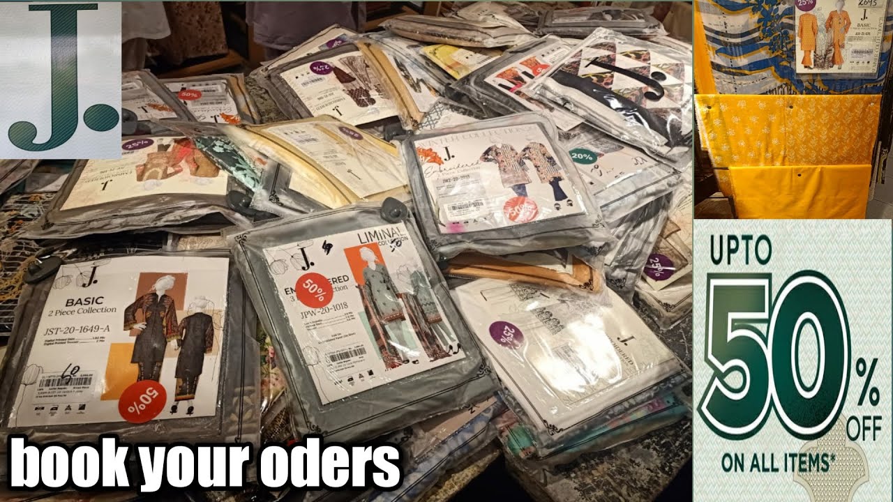 J. Junaid Jamshid Sale unstitch collection 2021