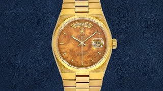 Review: Rolex Day-Date Oysterquartz in 18k Yellow Gold with Burled Walnut Dial