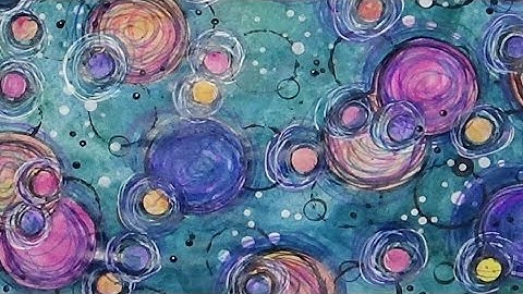 Mixed Media Collage Page - Circle Frenzy Art Journal Page