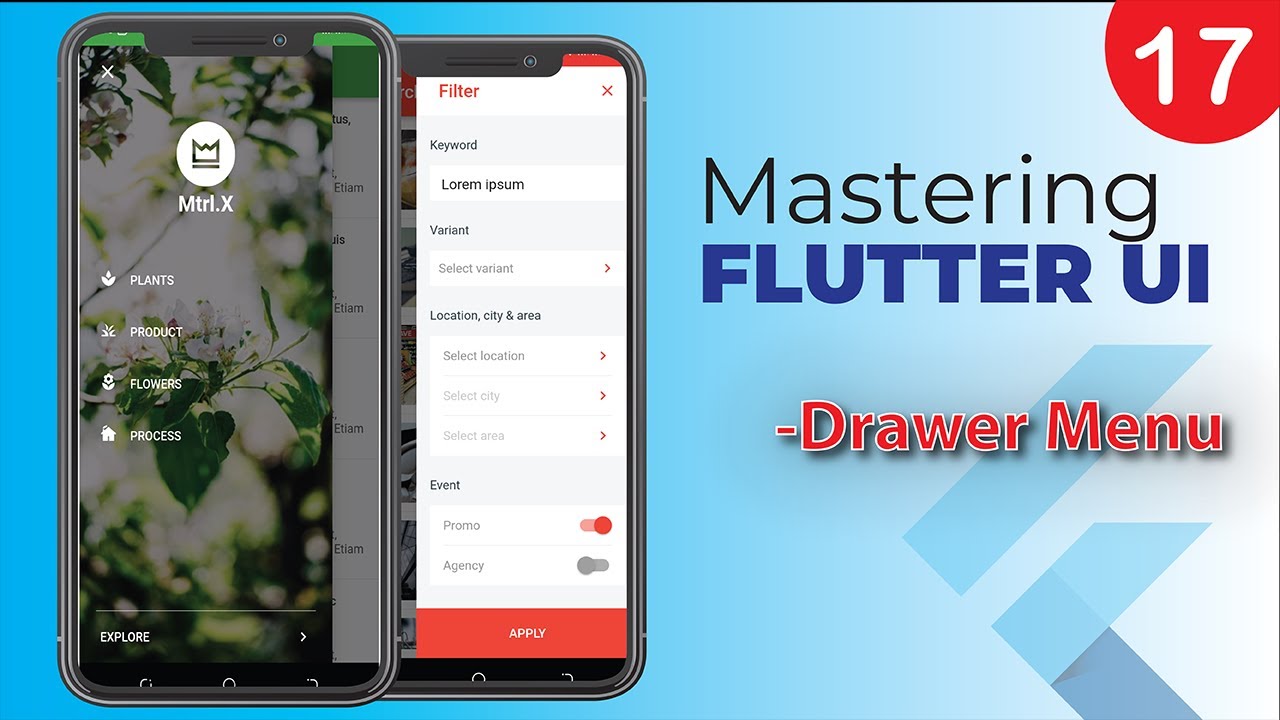 17. Mastering Flutter UI - Drawer Menu - YouTube