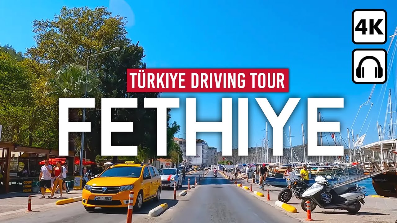 ФЕТХИЕ, Турция 🇹🇷 Автомобильный тур в 4K по пляжному раю Муглы