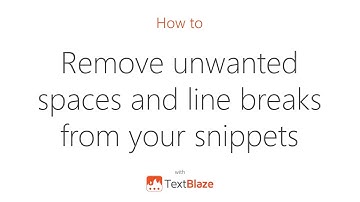 Keeping your snippet output tidy by managing white space