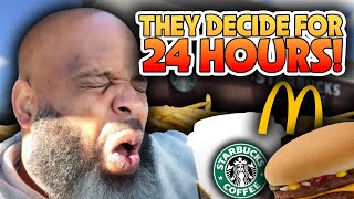 Letting The Person in FRONT of Me Decide What I Eat for 24 HOURS! | SEASON 2