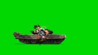 Battle Tank - green screen - free use