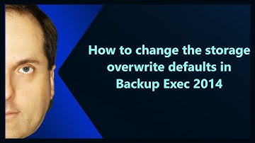 How to change the storage overwrite defaults in Backup Exec 2014