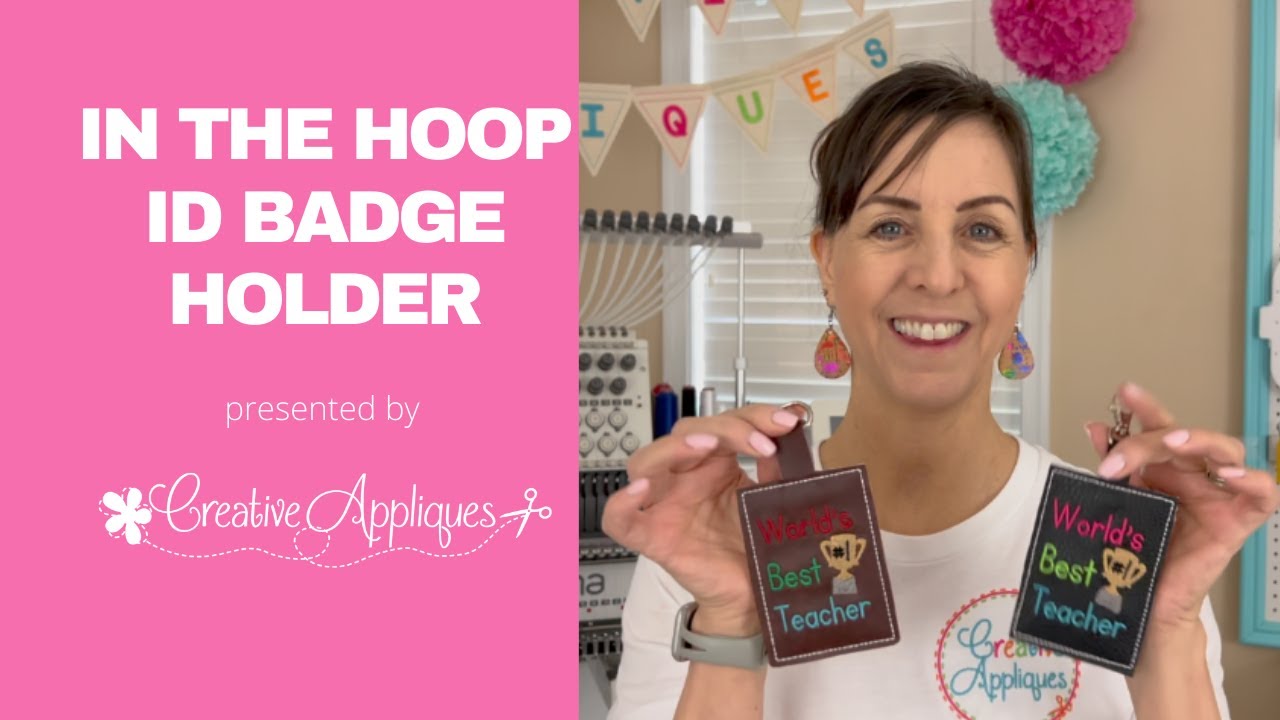 ID Badge Holder In the Hoop design