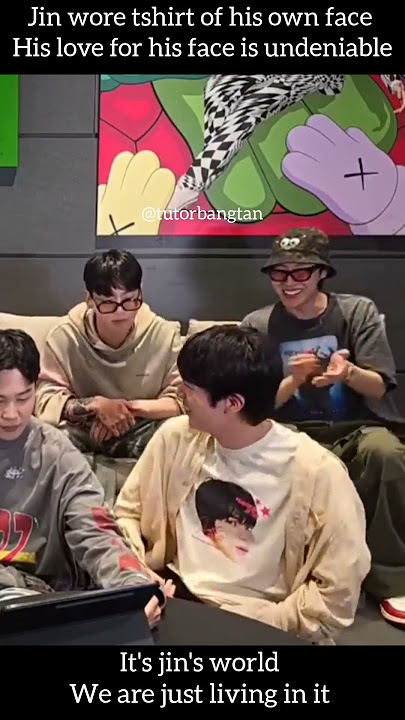 Jin wore his face in latest ot7 live|| #bts#kimseokjin #jinofbts #jin#kpop #btsshorts #fyp #explore