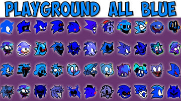 FNF Character Test | Gameplay VS My Playground | ALL Blue Characters Test