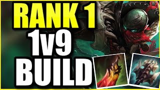 *RANK 1 PYKE* THIS BUILD MAKES PYKE MID A 1V9 GOD (UNRANKED TO CHALLENGER)