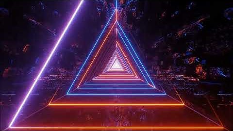 VJ LOOPS NEON - Abstract Background Video 4k - Colorful Triangle 10 Minutes Nature Meditation Music