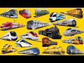 Train and subway  learn railway transport in english  tram submarine train