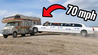 Limo Jumps Through RV at 70 MPH