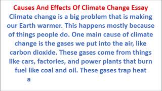 causes and effects of climate change essay