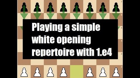 [Beginner Chess video] A simple white opening repertoire with 1.e4