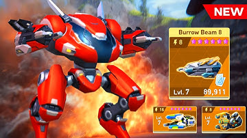 New Weapon BURROW BEAM 8 vs Graviton Beam 16 vs Particle Beam 8 - Lancer - Mech Arena