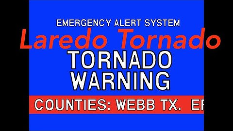 EAS Reenactment Mock: 2006 Tornado Warning for Laredo, TX with Live Voice