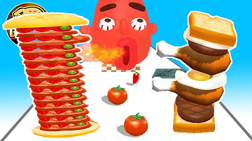 Sandwich Runner ,Giant Blob Join Clash Satisfying Mobile Game Video gameplay walkthrough