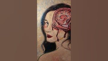 painting with iridescent gold #iridescent #goldart