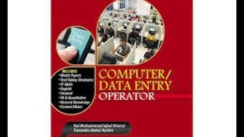 Data entry operator Pdf Book for PPSC/FPSC/NTS Tests_Assistant/Clerk tests