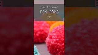 DIY Perfect Mini Pom Poms with Yarn 🧶 Easy Crafty Tutorial #Shorts