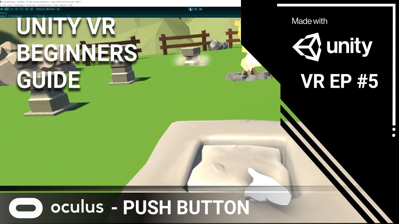 ledig stilling Cirkel kulstof Unity VR Tutorial - Push Button - Beginners Guide Ep5 - YouTube