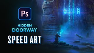 Creating a MAGICAL HIDDEN DOORWAY in Photoshop - Fantasy speed art!