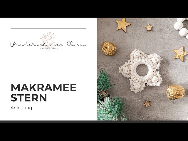 Kreativer Glanz: DIY Makramee Stern fr magische Weihnachtsdekoration  |  Einfache Anleitung - YouTube