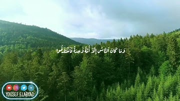 ﴿ وما كان الناس الا امة واحدة فاختلفوا ﴾ سورة يونس الآيه 18 / القارئ مصعب عرفات