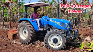 New Holland Excel 6010 4x4 tractor PTO performance mileage| Creeper option usages | Best 4wd tractor