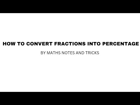 How convert fractions into percentage l Fractions to Percentage - YouTube