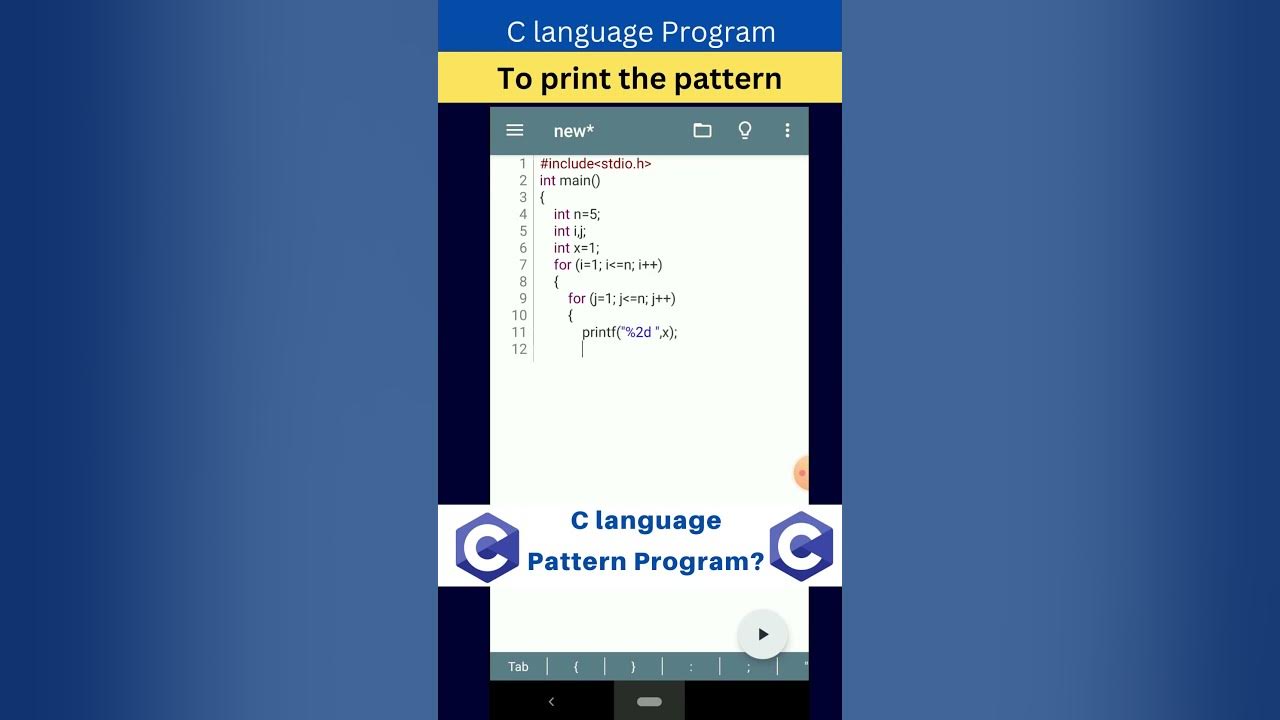 c-language-pattern-program-viral-ternding-youtube